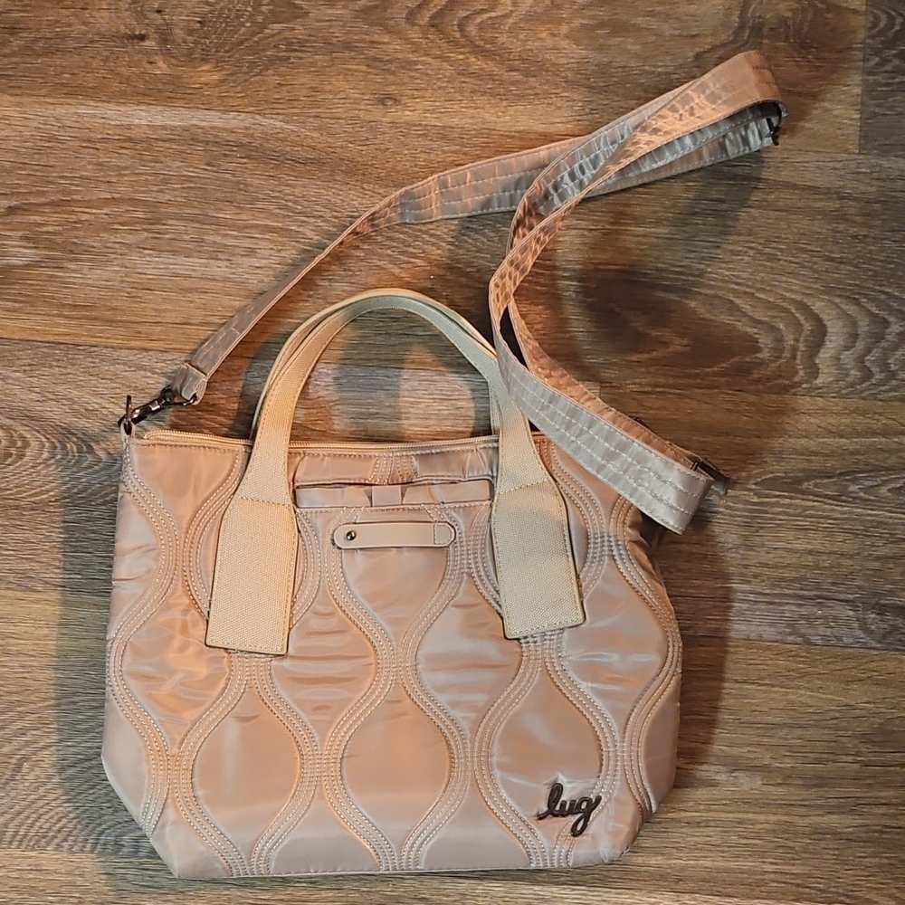 Lug Tan Quilted Shoulder Bag
